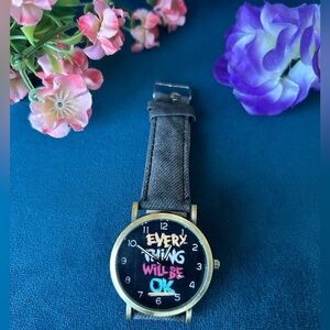 ✨NEW Stylish Black and Gold Graffiti Watch